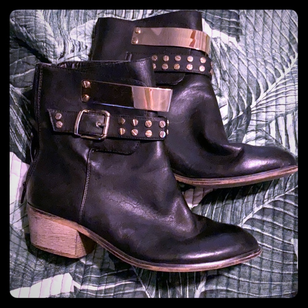 Pleather booties